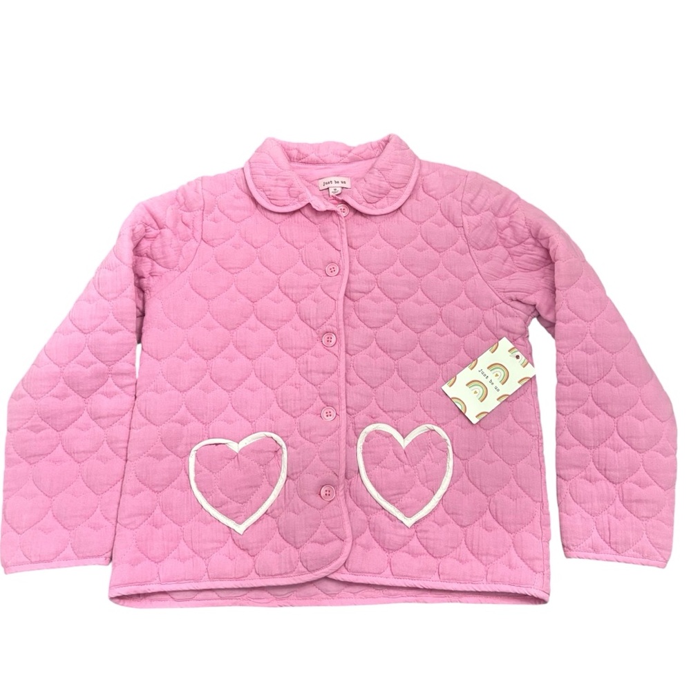Just Be Pink Heart Puff Jacket for Kids